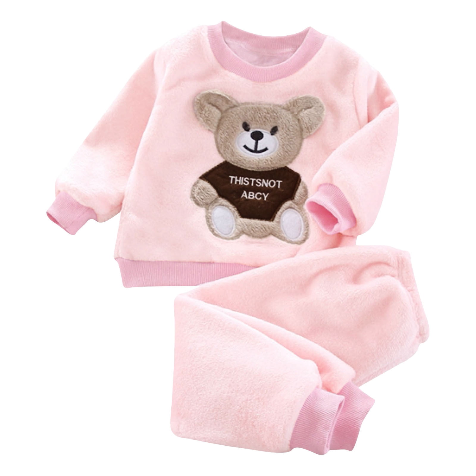 Pyjama Velours Manches Longues Pour Bébé Et Enfant – Chaud, Doux, Pour La Maison En Hiver