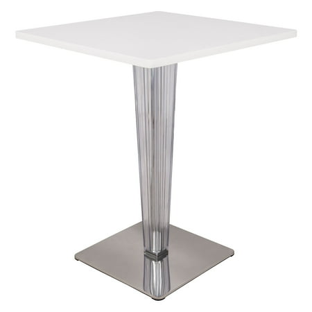 leisuremod glen bistro acrylic chrome dining base square modern table dialog displays option button additional opens zoom