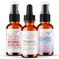 thumbnail image 1 of Set de sérums Eva Naturals Trifecta con vitamina C, colágeno y retinol, 1 of 6