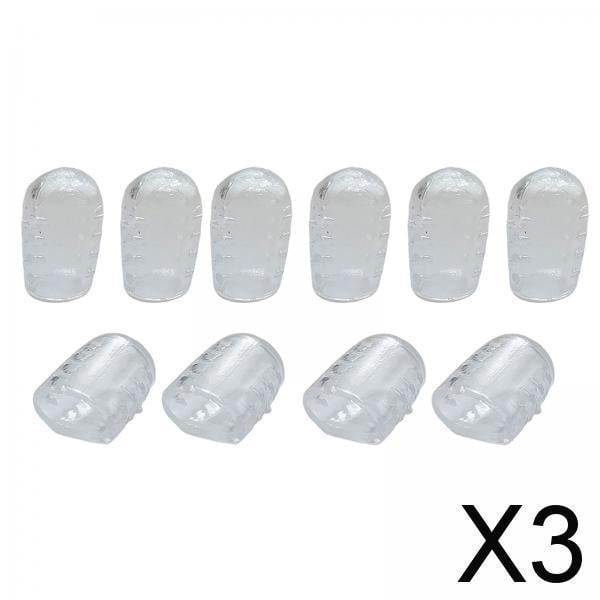 BELOVING 3x 10 Pcs Protecteurs d'Orteils Capuchons d'Orteils Transparents Confortables Flexibles