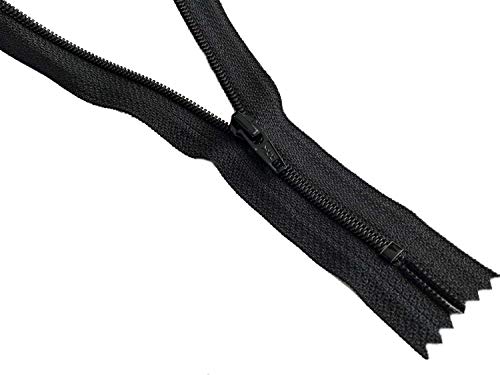 YKK #4.5 Closed Bottom Slipcover & Upholstery. Color Black. Made in The USA. 5 Zippers/Package (18" Inches)