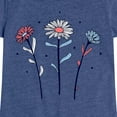 thumbnail image 3 of Instant Message - Red White Blue Daisies - Toddler & Youth Girls Short Sleeve Graphic T-Shirt, 3 of 6