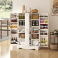thumbnail image 5 of 47 Pantry Storage Cabinet, Freestanding Kitchen Pantry Cabinet with Drawer and Adjustable Shelves, White Kitchen Pantry Storage Cabinet, Buffet Cupboards Sideboard for Home Office Use, 5 of 13