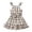 Khaki, variant on REDARER Girls Plaid Dress, Ruffle Strap Tie Waist Tiered Ruffle Hem Sleeveless Summer Dress for Casual Outings,5-6 Years