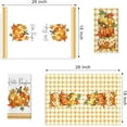 thumbnail image 2 of Fall Hello Pumpkin Patch Kitchen Dish Towels Set of 2, Autumn Maple Leaves Hand Towels Buffalo Plaid Check Drying Baking Cooking Cloth, Farmhouse Thanksgiving Home Kitchen Decor 18x26 Inch, 2 of 6