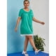 thumbnail image 4 of Mini vestido recto del panel de encaje Rosegal  Vestidos casuales de talla grande, 4 of 5