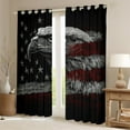 thumbnail image 2 of Feelyou Wildlife Eagle Boys Black Out Curtains, Vintage American Flag Curtains Pack of 2 (42x63 Each), Rustic Farmhouse Hunting Bedroom Curtains, Living Room Curtains Decor, 2 of 6