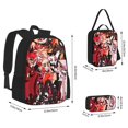 thumbnail image 4 of Hazbin Hotel Backpack Casual backpack duffel bag combo three-piece set pocket duffel bag, Black, One Size, 4 of 9