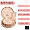 thumbnail image 5 of Sparkles Hub Sweet 16 Party Supply Set, Pink & Rose Gold, Serves 24, 5 of 6