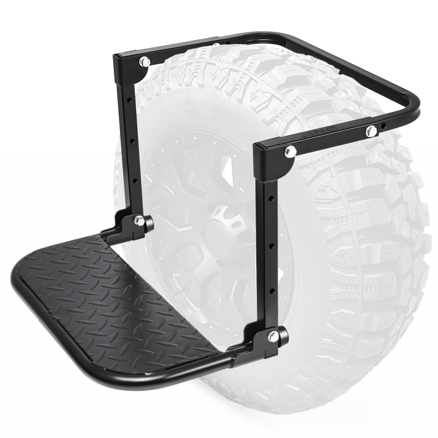 Heavy Duty Adjustable Foldable Flat Tire Step for Car Pickup Truck SUV RVs 330lb