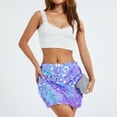 thumbnail image 2 of Douhoow Women Sequins Skirts Sparkly Bodycon Skirt Glitter Mini Skirt Party Clubwear, 2 of 9