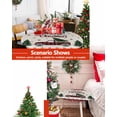 thumbnail image 6 of Round Tablecloth with Elastic Merry Christmas Red and Black Buffalo Plaid Truck with Tree Waterproof Table Cover Wipeable Fitted Table Cloths for 45"-54" Round Tables Dining Kitchen, 6 of 6