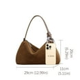 thumbnail image 2 of Ladies Matte Suede Leather Pillow Tote High Quality Women Brown Coffee Handbag LLadies Matte Suede Leather Pillow Tote High Quality Women Brown Coffee uxury Designer Female Shoulder Crossbody Bag Red, 2 of 17