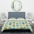 thumbnail image 2 of Designart 'geometric Green Circle I' Geometric Duvet Cover Set, 2 of 4