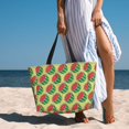 thumbnail image 6 of Pofeuu Summer Watermelon Print Beach Bag,Waterproof Sandproof Beach Tote Bag, Large Capacity Foldable Beach Bags for Women, 6 of 7