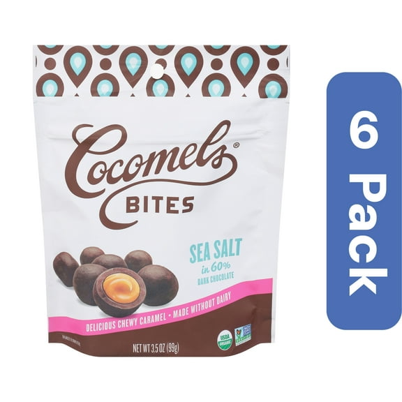 Cocomels Sea Salt Caramel Bites 3.5 oz (Pack of 6)