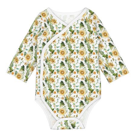 

Coaee Watercolor Bright Sunflowers for Soft Cotton Baby Long-Sleeve Bodysuit Girls Boys Bodysuit Romper