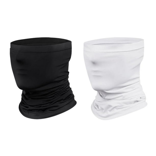 Mascarilla de verano para ciclismo, seda de hielo, bufanda anti UV, diadema, bandana (blanco)