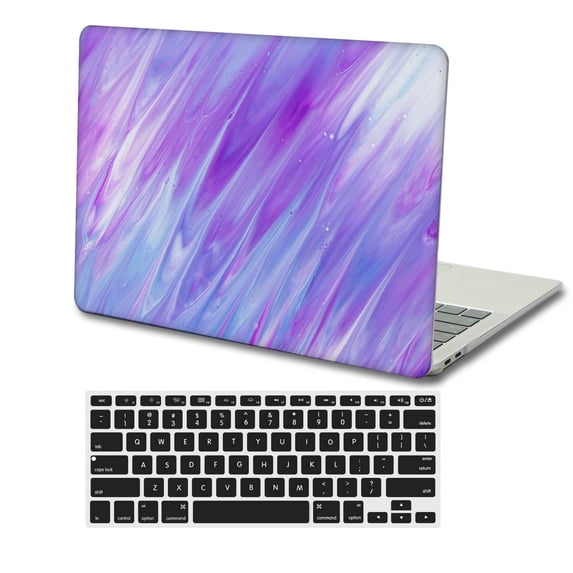 KSK KAISHEK Protective Case Hard Cover Compatible with 2016-2021 2022 2023 Release MacBook Pro 13 inchs + Black Keyboard Cover Model: A1706 A1708 A1989 A2159 A2251 A2289 A2338 M1 Purple series 0433