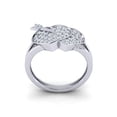 thumbnail image 3 of Genuine 0.5ct Round Cut Diamond Prong Women's Cupid Arrow Heart Wedding Band Solid 10K Gold JK I1, 3 of 3