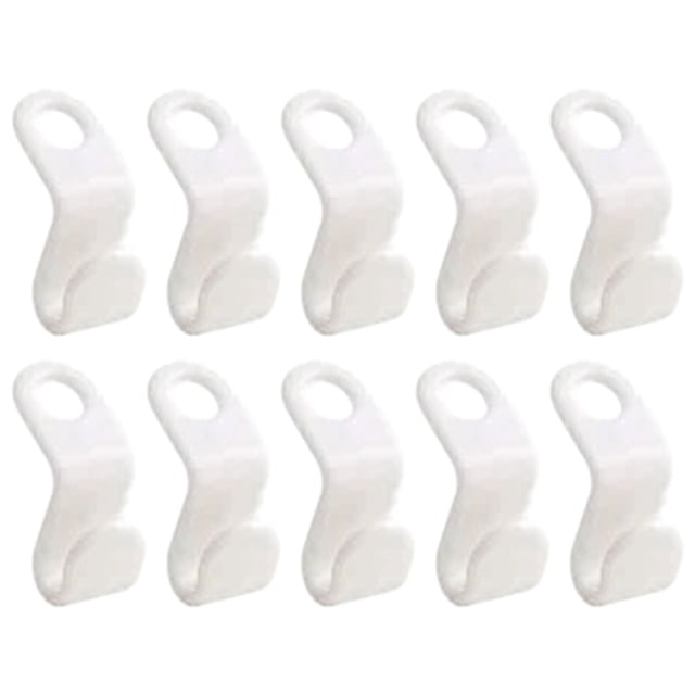 Less Than 5 Home Textile Storage 10pcs Hanger Connecting Hooks 4 Colors Hanger Extension Clips Plastic Hanger Hooks for Hangers Space and Closet Organizer