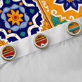 thumbnail image 4 of Erosebridal Vintage Floral Blackout Curtains Set of 2 (52x84 Each) for Girls Women, Mandala Checkered Window Curtains, 4 of 6