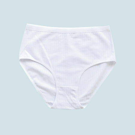 Under 10  Comfortable High Waist Underwear  Soft Cotton  Breathable  Casual Panties  For Women  Daily Wear  Seamless Design  Elastic Waistband  Womens Shirts Plus Size | White XL | Sopatenor