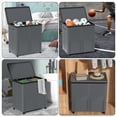 thumbnail image 6 of Minekkyes 120 L Plastic Divided Laundry Hamper with Removable Bags, 2-Section Dirty Clothes Laundry Basket with Wheels, Collapsible Lidded Laundry Organizer, Gray, 6 of 7