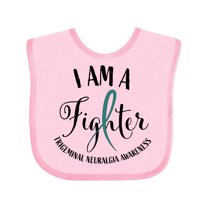 Inktastic Trigeminal Neuralgia Awareness I Am a Fighter Boys or Girls Baby Bib