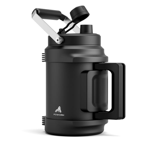 Botella de agua aislante POWCAN 1.9L con tapa y asa 2 en 1