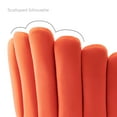 thumbnail image 3 of Side Dining Chair, Set of 2, Orange Black, Velvet, Modern Contemporary, Kitchen Room Cafe Bistro Restaurant Hospitality, 3 of 9