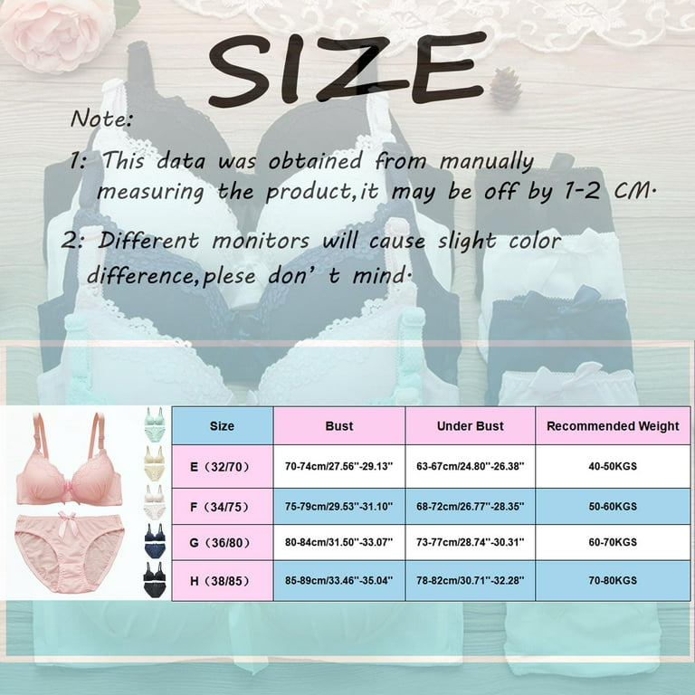 Victoria's Secret & Pink Bralette Size Chart