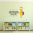 thumbnail image 2 of Wonderful Fairy Tale Pencil Quote Cartoon Quotes Decors Wall Sticker Art Design Decal for Girls Boys Kids Room Bedroom Nursery Kindergarten Home Decor Stickers Wall Art Vinyl Decoration (12x20 inch), 2 of 2