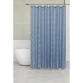 thumbnail image 2 of Polyester Silver Foil Trellis Printed Shower Curtain (Blue), 2 of 2