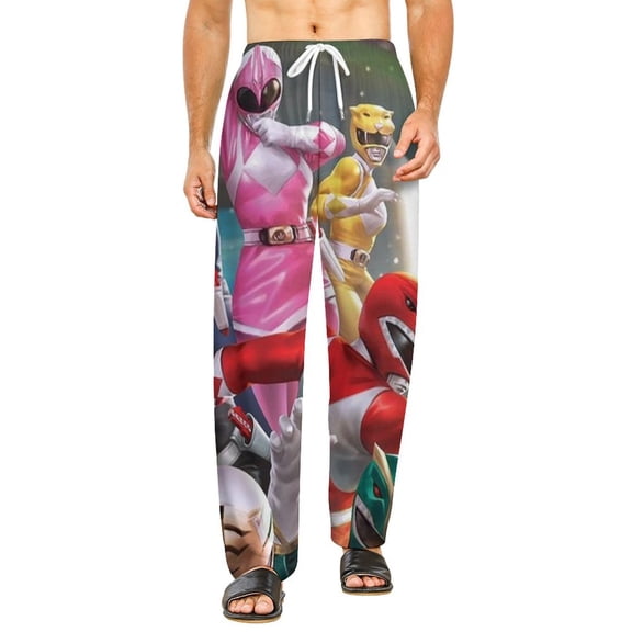 Power Rangers Pajamas Pants 3D Printing Wide Leg PJ Pant Loungewear Casual Comfy Sleepwear Lounge Pants for Men WomenS