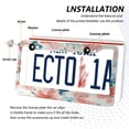 thumbnail image 3 of Aluminum License Plate Frame 2 Pack Car Exterior Accessory Car Tag Holder for Front Rear Plates Cars Decor Coral and Teal Floral Pattern, 3 of 7