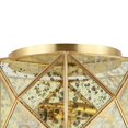 thumbnail image 3 of JONATHAN Y Violet 12.5" 2-Light Industrial Vintage Iron/Glass LED Flush Mount, Brass Gold, JYL9927A, 3 of 8