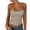 Brown, variant on Sleeveless Crop Tops for Women Striped Spaghetti Strap Tank Top Slim Fitted Breathable Basic T Shirts Summer Beach Outfits S-XXL