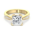 thumbnail image 2 of Arlington - Moissanite Princess Cut Lab Diamond Engagement Ring With Sidestones Channel Setting, 2 of 4