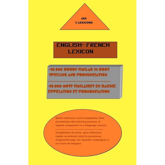 English- French Lexicon: 10,000 Words Similar In Both Languages, (Paperback)