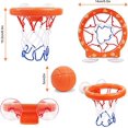 thumbnail image 2 of Juego de aro de baloncesto para niños, mini aro de baloncesto con 3 pelotas, juguete para piscina de verano, juguete para el baño, con ventosa, 2 of 5