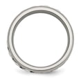 thumbnail image 2 of Chisel Titanium with Sterling Silver Inlay Polished 1pt. Diamond 7mm Band, 2 of 8