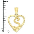 thumbnail image 3 of 10k Initial Heart Pendant for Necklace, Letter S, Personalized Gifts for Her, 3 of 5