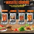 thumbnail image 6 of Vertical Tower Rotating Rotisserie Oven Grill - Shawarma Kebab Electric Cooker Machine Countertop w/ Stainless Doner Kebab Skewers & Rack Accessories Stain Resistant 5 in 1 for Professional & Home Use, 6 of 11