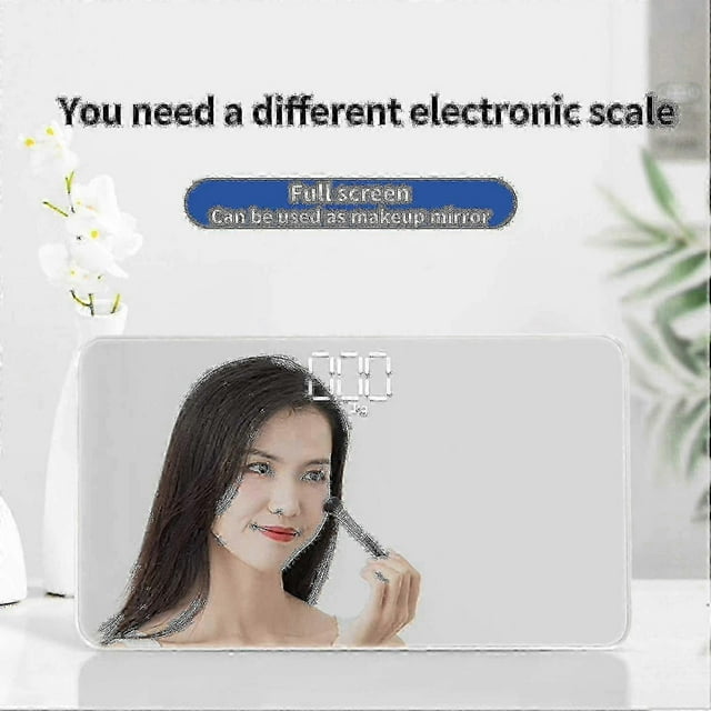 Travel Scale For Body Weight, Small Portable Body Weight Scales Digital Bathroom Mirror Scale Mini Electronic Scale For Personal Health Usb Charge fe