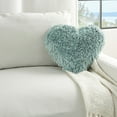 thumbnail image 2 of Nourison Frame Heart Shag Decorative Throw Pillow, 18" x 18", Celadon, 2 of 5