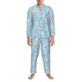 thumbnail image 3 of Balery Funny Cute Teeth Pijama para Hombre de Dos Piezas con Manga Larga, Conjunto de Dormir y Descanso Suave con Bolsillos-XX-Large, 3 of 7