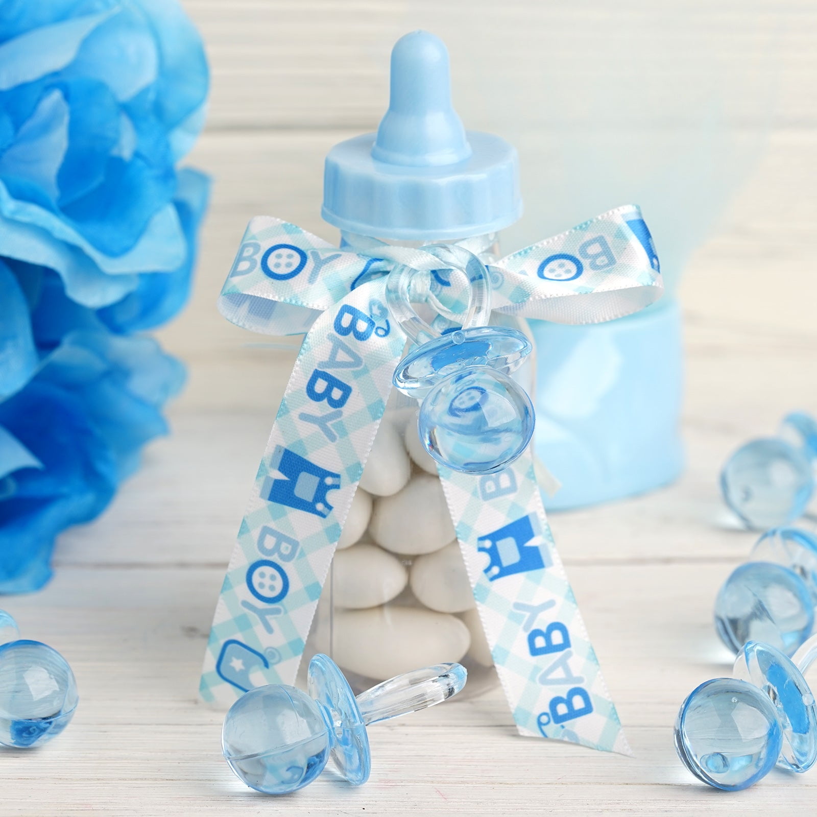 Efavormart 12 Pack Blue Large Baby Pacifiers for Baby Shower Favor