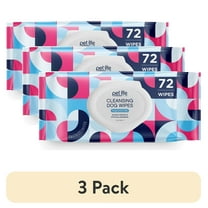 (3 pack) Pet Life Unlimited Cleansing Dog Wipes, Fragrance Free, 72ct