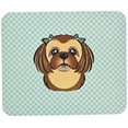 thumbnail image 2 of Carolines Treasures Checkerboard Blue Chocolate Brown Shih Tzu Mouse Pad Hot Pad or Trivet Large multicolor, 2 of 2